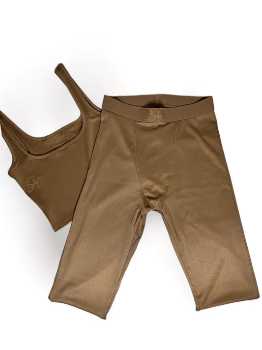 Bahj Ribbed Sets(Brown)